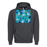 Smoke dolphin tumbler Zipper Hoodie - BarkalooDesign