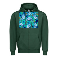 Sports Green dolphin tumbler Zipper Hoodie - BarkalooDesign