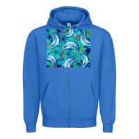 True Royal dolphin tumbler Zipper Hoodie - BarkalooDesign