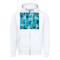 White dolphin tumbler Zipper Hoodie - BarkalooDesign