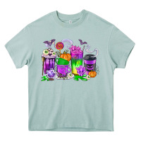 Arona Halloween Coffee Cups Heavy Core Tee - texasbilliewilder