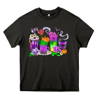 Asphalt Halloween Coffee Cups Heavy Core Tee - texasbilliewilder