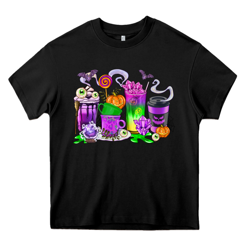 Halloween Coffee Cups Heavy Core Tee by texasbilliewilder | Teevron