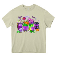 Mossy Halloween Coffee Cups Heavy Core Tee - texasbilliewilder