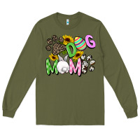 Army Green Dog mom Easter Mother's Day Long Sleeve Tee - FaDigitalArtStudio