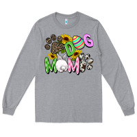 Heather Grey Dog mom Easter Mother's Day Long Sleeve Tee - FaDigitalArtStudio