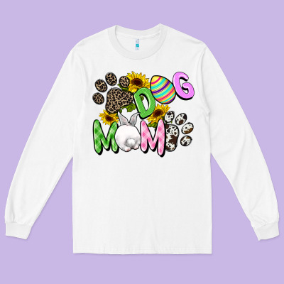 Dog Mom Easter Mother's Day Long Sleeve Tee Designed By Fadigitalartstudio