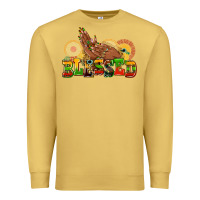 Antique Gold blessed afro woman hands Premium Sweatshirt - AdoDesignShop