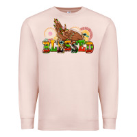 Pale Pink blessed afro woman hands Premium Sweatshirt - AdoDesignShop