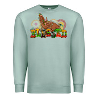 Seafoam blessed afro woman hands Premium Sweatshirt - AdoDesignShop