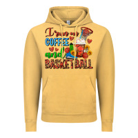 Vintage Mustard I Run On Coffee And Basketball Frappe Vintage Hoodie - FaDigitalArtStudio
