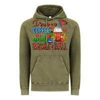 Vintage Olive I Run On Coffee And Basketball Frappe Vintage Hoodie - FaDigitalArtStudio