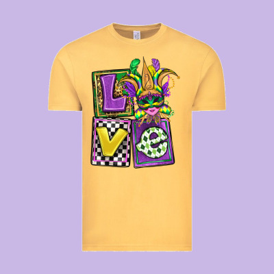 Love Mardi Gras Vintage Tee Designed By Oliviacreatesart