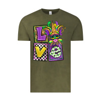Vintage Olive love mardi gras Vintage Tee - OliviaCreatesArt