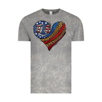 Cloud Rock american western leopard flag heart Vintage Tee - Jasminsmagicworld