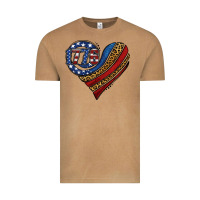 Vintage Camel american western leopard flag heart Vintage Tee - Jasminsmagicworld