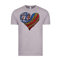 Vintage Zinc american western leopard flag heart Vintage Tee - Jasminsmagicworld
