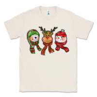 Natural christmas reindeer polar bear snowman Classic Tee - CowGirlArtShop