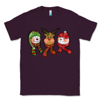 Plum christmas reindeer polar bear snowman Classic Tee - CowGirlArtShop