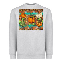 Heather Grey fall pumpkin Heavyweight Sweatshirt - BarkalooDesign