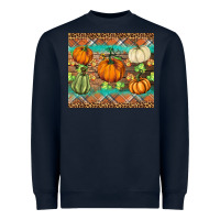 Navy fall pumpkin Heavyweight Sweatshirt - BarkalooDesign