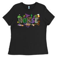 Black nurse mardi gras Ladies Tee - CowGirlArtShop