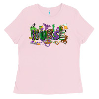 Bubblegum Pink nurse mardi gras Ladies Tee - CowGirlArtShop