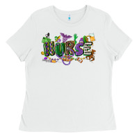 White nurse mardi gras Ladies Tee - CowGirlArtShop