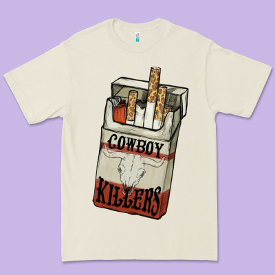 Cowboy Killers Cigarette Package Premium Tee Designed By Howdyjamesfarm