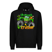 Black Shamrock Crusher Premium Hoodie - CowhideDigitalArt