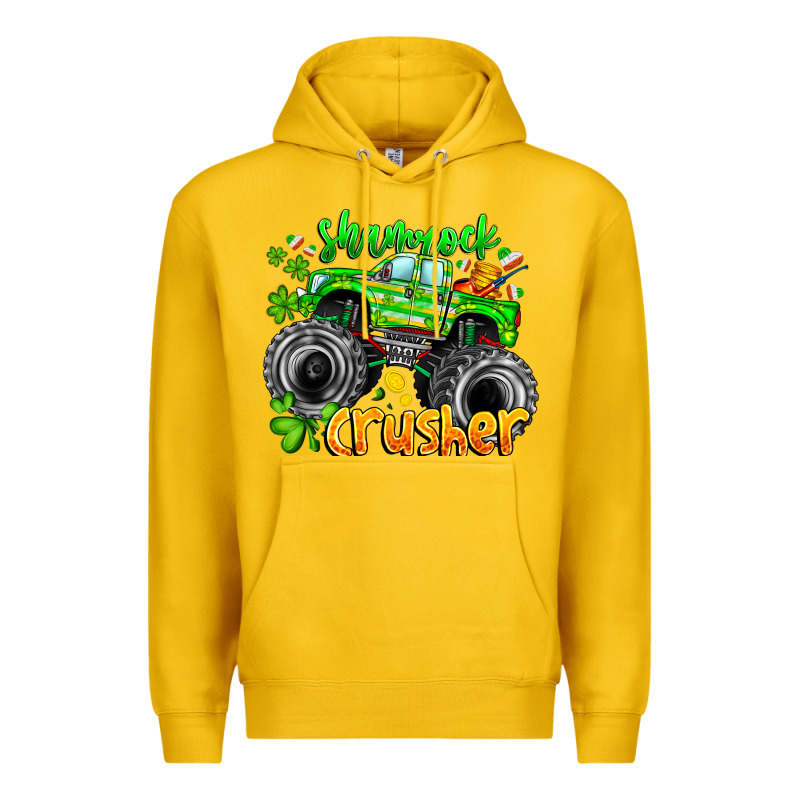 Shamrock Crusher Premium Hoodie by CowhideDigitalArt | Teevron