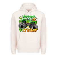 Pale Pink Shamrock Crusher Premium Hoodie - CowhideDigitalArt