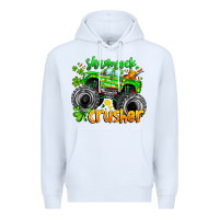 White Shamrock Crusher Premium Hoodie - CowhideDigitalArt