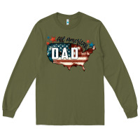 Army Green All american dad Long Sleeve Tee - FaDigitalArtStudio