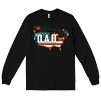 Black All american dad Long Sleeve Tee - FaDigitalArtStudio