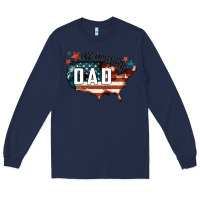 Navy All american dad Long Sleeve Tee - FaDigitalArtStudio