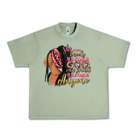 Oil Green She who kneels before god can stand before anyone Urban Heavy Tee - RanaPortraitStore