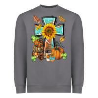 Storm western thankful cross pumpkin Heavyweight Sweatshirt - BarkalooDesign