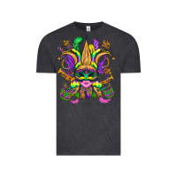 Vintage Black mardi gras mask Vintage Tee - OliviaCreatesArt