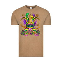 Vintage Coffee mardi gras mask Vintage Tee - OliviaCreatesArt