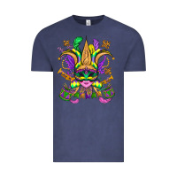 Vintage Denim mardi gras mask Vintage Tee - OliviaCreatesArt