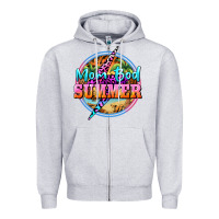 Heather Grey mom bod summer Zipper Hoodie - BarkalooDesign