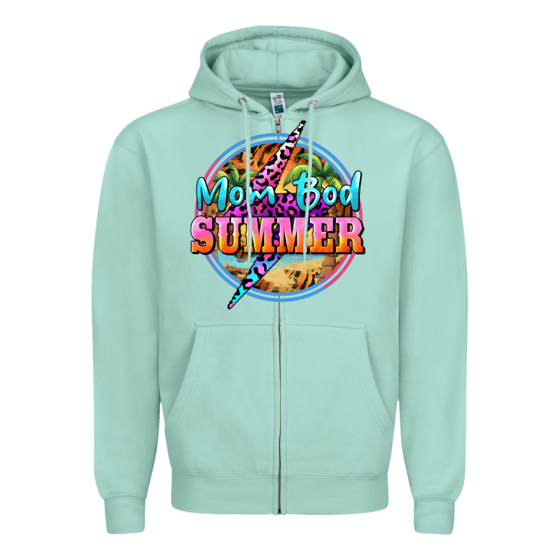 Mom Bod Summer Zipper Hoodie by BarkalooDesign | Teevron