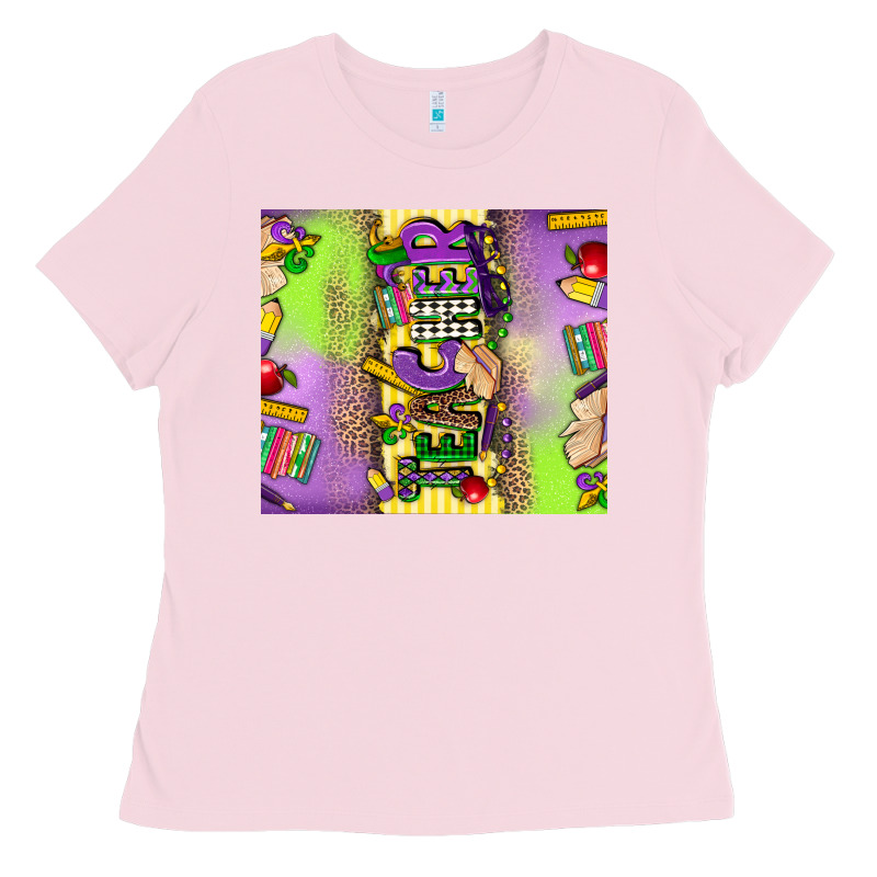 Teacher Mardi Gras Ladies Tee by CowGirlArtShop | Teevron