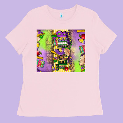 Teacher Mardi Gras Ladies Tee Designed By Cowgirlartshop