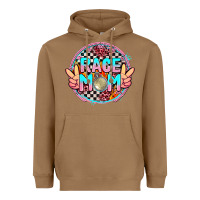 Toasted Coconut race mom with leopard and peace hand Heavyweight Hoodie - AdoDesignShop