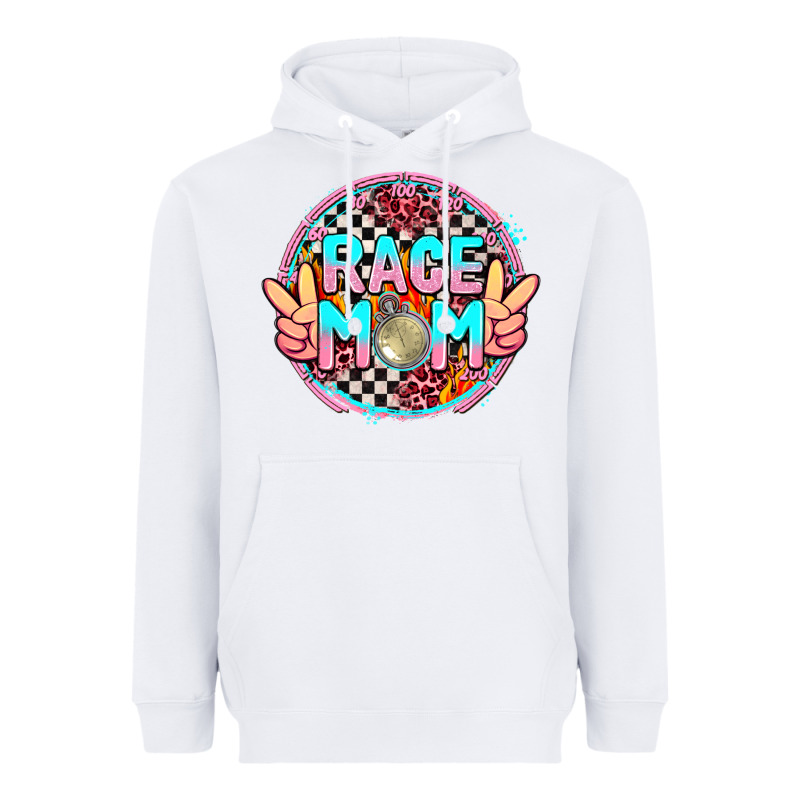 Race Mom With Leopard And Peace Hand Heavyweight Hoodie by AdoDesignShop | Teevron