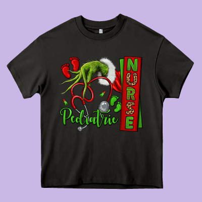 Christmas Character Heavy Core Tee Designed By Nancycooperartshop