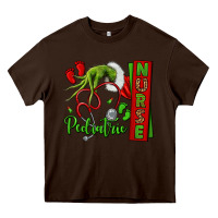 Chocolate Brown Christmas Character Heavy Core Tee - NancyCooperArtShop