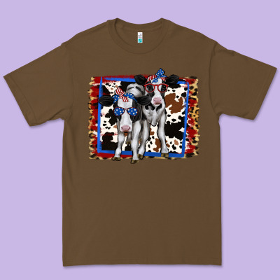 4th Of July Cows Holstein Cows Premium Tee Designed By Jasminsmagicworld